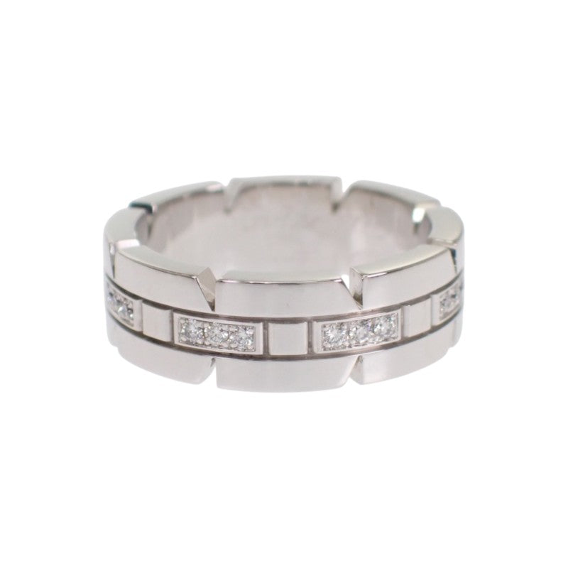 カルティエ CARTIER タンクフランセーズ ハーフダイヤ 9号 B4060149/B4060100 リング K18ホワイトゴールド ダイヤモンド 49 レディース【中古】【Aランク】