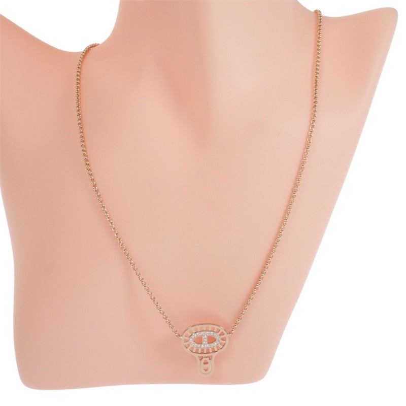 エルメス HERMES シェーヌダンクル ディヴァイン スモールモデル H222303B_00SH ネックレス K18ピンクゴールド ダイヤモンド レディース【中古】【Aランク】