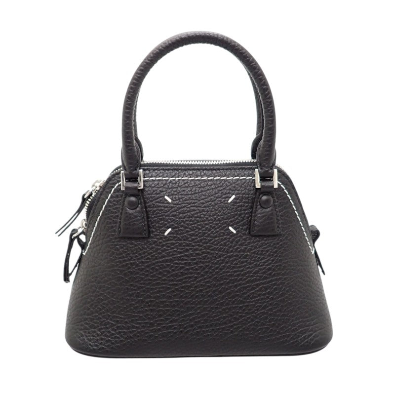 メゾンマルジェラ MAISON MARGIELA 5AC マイクロ S56WG0081 2WAYバッグ ショルダーバッグ カーフ ブラック シルバー金具 レディース メンズ【中古】【Aランク】
