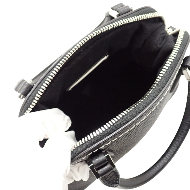 メゾンマルジェラ MAISON MARGIELA 5AC マイクロ S56WG0081 2WAYバッグ ショルダーバッグ カーフ ブラック シルバー金具 レディース メンズ【中古】【Aランク】
