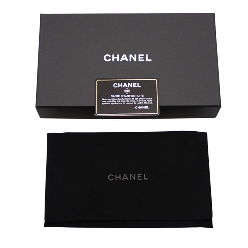 シャネル CHANEL クラシックロングジップウォレット AP0242 長財布 キャビアスキン ブラック ゴールド金具 レディース【中古】【SAランク】