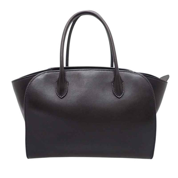ザ・ロウ The Row マルロ12 MARLO 12 W1802L72BAS ハンドバッグ カーフ ブラック シルバー金具 レディース メンズ ユニセックス【中古】【ABランク】