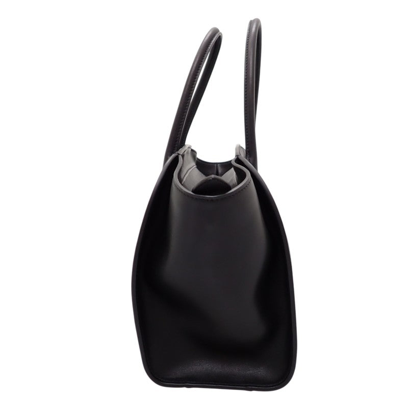 ザ・ロウ The Row マルロ12 MARLO 12 W1802L72BAS ハンドバッグ カーフ ブラック シルバー金具 レディース メンズ ユニセックス【中古】【ABランク】