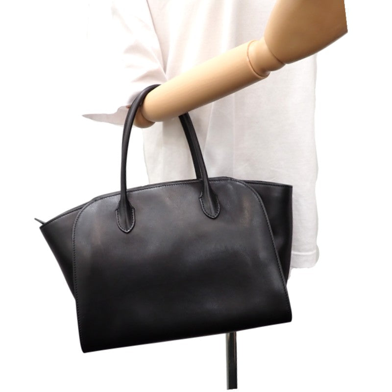 ザ・ロウ The Row マルロ12 MARLO 12 W1802L72BAS ハンドバッグ カーフ ブラック シルバー金具 レディース メンズ ユニセックス【中古】【ABランク】