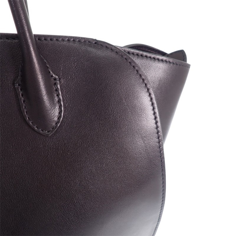 ザ・ロウ The Row マルロ12 MARLO 12 W1802L72BAS ハンドバッグ カーフ ブラック シルバー金具 レディース メンズ ユニセックス【中古】【ABランク】