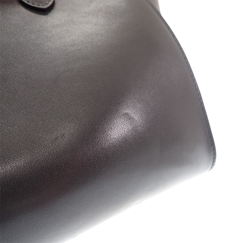 ザ・ロウ The Row マルロ12 MARLO 12 W1802L72BAS ハンドバッグ カーフ ブラック シルバー金具 レディース メンズ ユニセックス【中古】【ABランク】