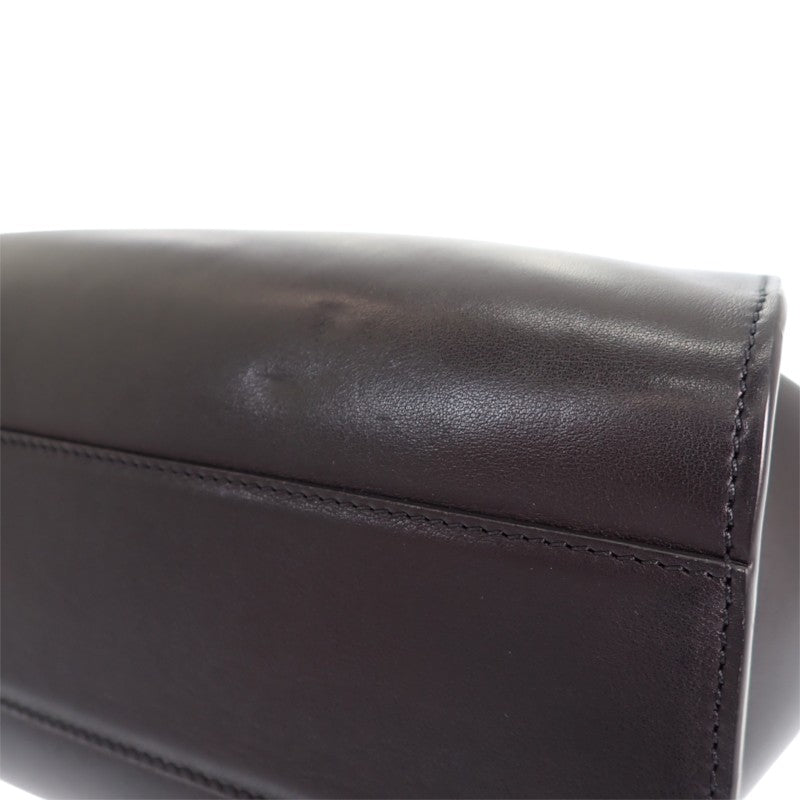 ザ・ロウ The Row マルロ12 MARLO 12 W1802L72BAS ハンドバッグ カーフ ブラック シルバー金具 レディース メンズ ユニセックス【中古】【ABランク】