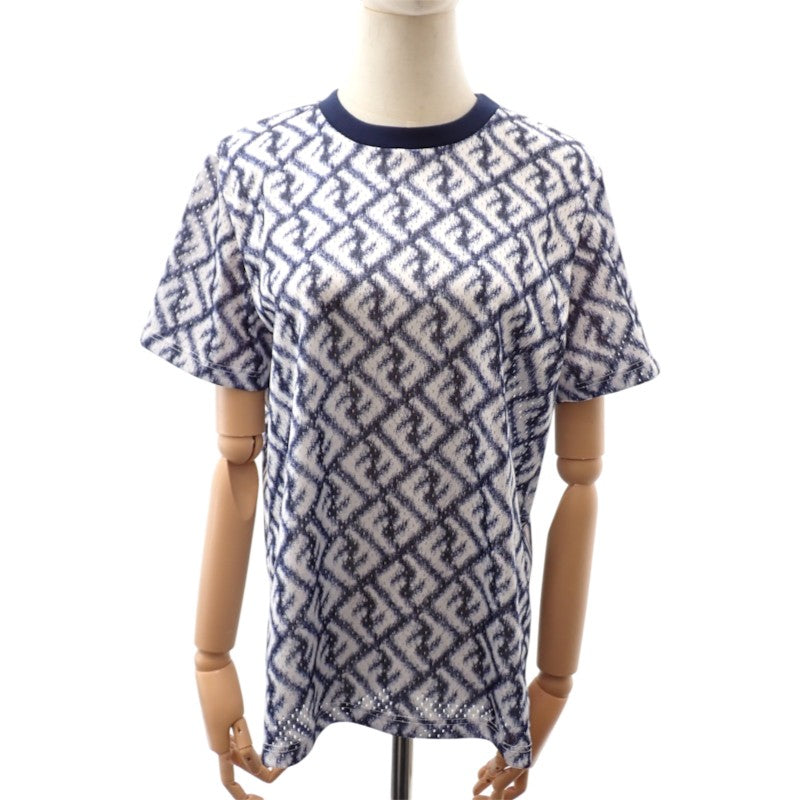 フェンディ FENDI テクニカルメッシュ S FAF682AN66F1KRN 半袖Ｔシャツ ポリエステル ブルー メンズ【中古】【Aランク】