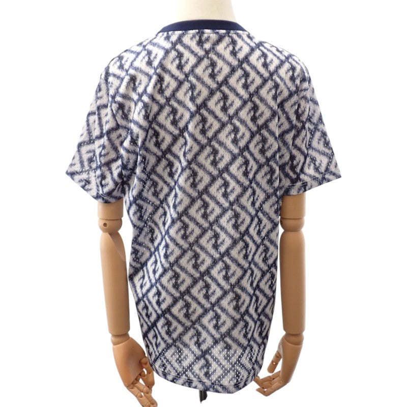 フェンディ FENDI テクニカルメッシュ S FAF682AN66F1KRN 半袖Ｔシャツ ポリエステル ブルー メンズ【中古】【Aランク】