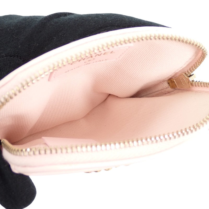 シャネル CHANEL 19 ジップコインパース ディズヌフ AP2086 コインケース ラムスキン ピンク ゴールド金具 レディース【中古】【ABランク】