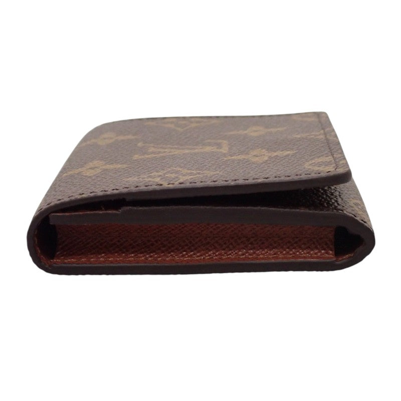 ルイヴィトン LOUIS VUITTON アンヴェロップ・カルト ドゥ ヴィジット M63801 モノグラム カードケース ブラウン ゴールド金具 レディース メンズ【中古】【Sランク】