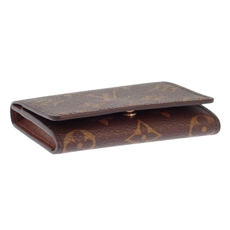 ルイヴィトン LOUIS VUITTON アンヴェロップ・カルト ドゥ ヴィジット M63801 モノグラム カードケース ブラウン ゴールド金具 レディース メンズ【中古】【Sランク】