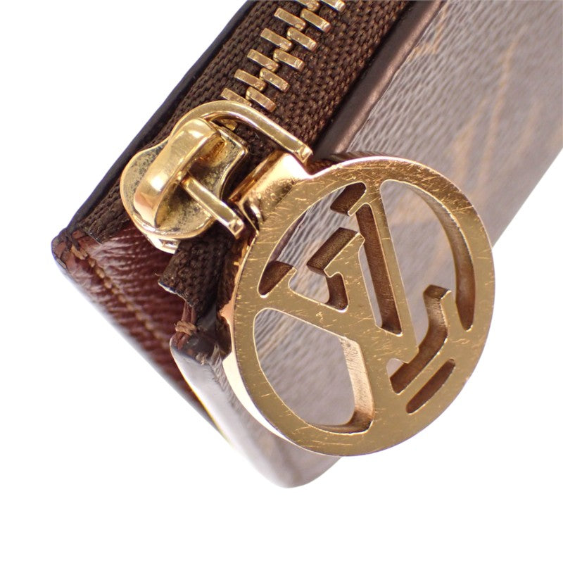 ルイヴィトン LOUIS VUITTON ポルト カルト・ロミー M81880 カードケース モノグラムリバース ブラウン アルマニャック ゴールド金具 メンズ レディース【中古】【ABランク】