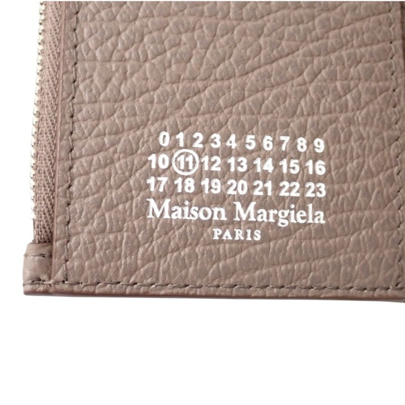 メゾンマルジェラ MAISON MARGIELA 4ステッチウォレット SA3UI0010 三つ折り財布 レザー スフィンクス ブラウン シルバー金具 メンズ レディース【中古】【SAランク】