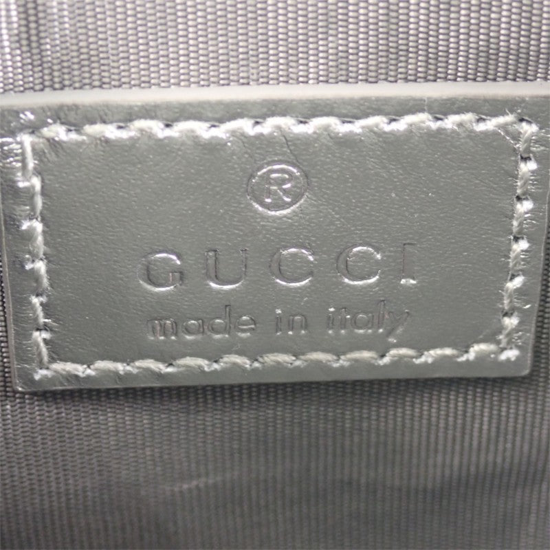 グッチ GUCCI GGエンブレム キーポーチ コインケース メタリック 819113 キーケース GGスプリームキャンバス ライトベージュ シルバー シルバー金具 レディース メンズ【中古】【Aランク】