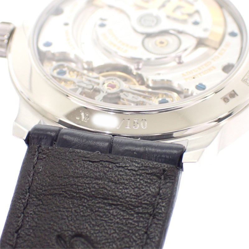 グラスヒュッテ Glashutte パノマティック・カレンダー 1-92-11-01-03-64 腕時計 Pt950プラチナ ネイビー 自動巻き ネイビー文字盤 メンズ【中古】【Aランク】