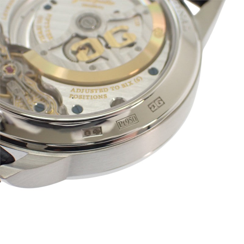 グラスヒュッテ Glashutte パノマティック・カレンダー 1-92-11-01-03-64 腕時計 Pt950プラチナ ネイビー 自動巻き ネイビー文字盤 メンズ【中古】【Aランク】