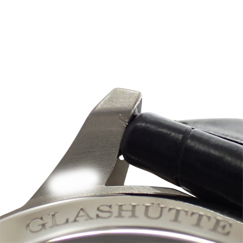 グラスヒュッテ Glashutte パノマティック・カレンダー 1-92-11-01-03-64 腕時計 Pt950プラチナ ネイビー 自動巻き ネイビー文字盤 メンズ【中古】【Aランク】