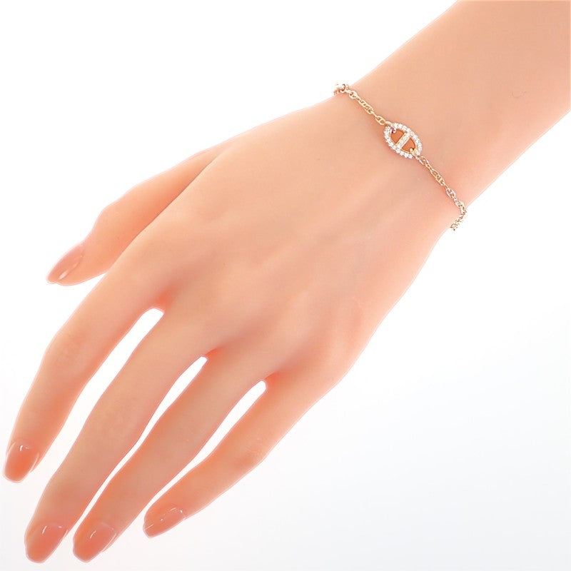 エルメス HERMES ファランドール ST H221413B 00ST ブレスレット K18ピンクゴールド ゴールド ダイヤモンド レディース【中古】【Aランク】