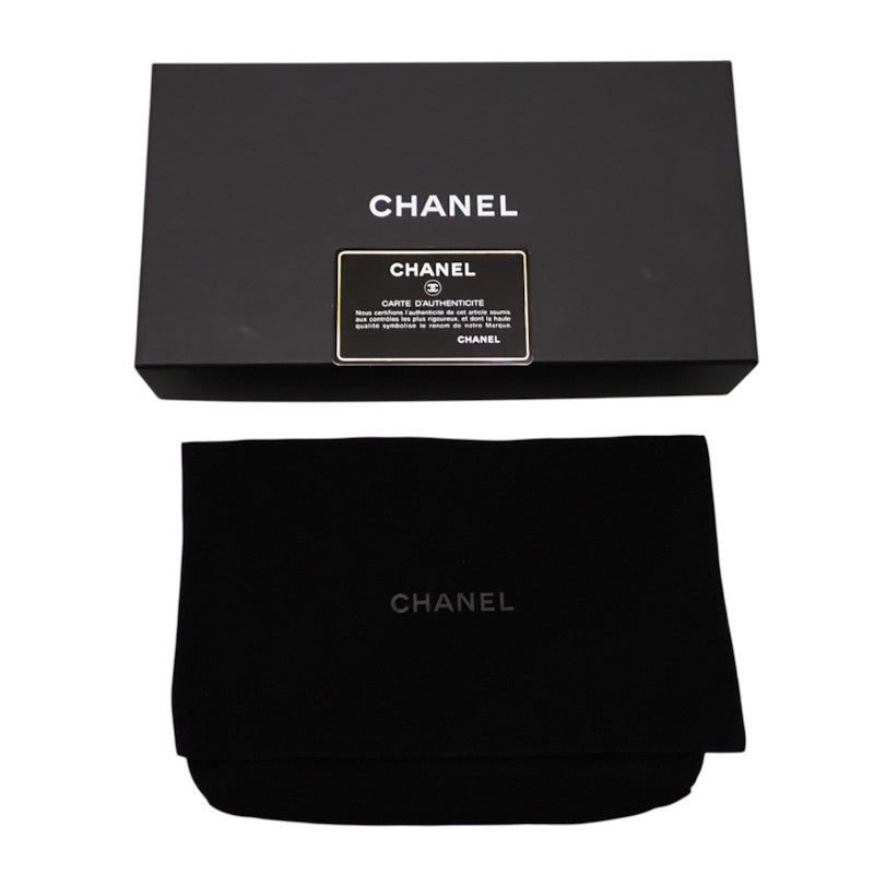 シャネル CHANEL クラシックチェーンウォレット AP0250 長財布 キャビアスキン ブラック ゴールド金具 レディース【中古】【Aランク】