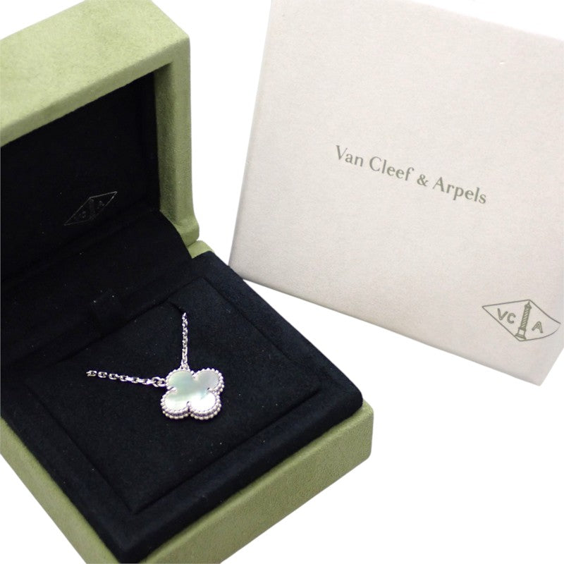 ヴァンクリーフ＆アーペル Van Cleef & Arpels ヴィンテージアルハンブラ VCARF48700 ネックレス K18ホワイトゴールド マザーオブパール レディース【中古】【Aランク】