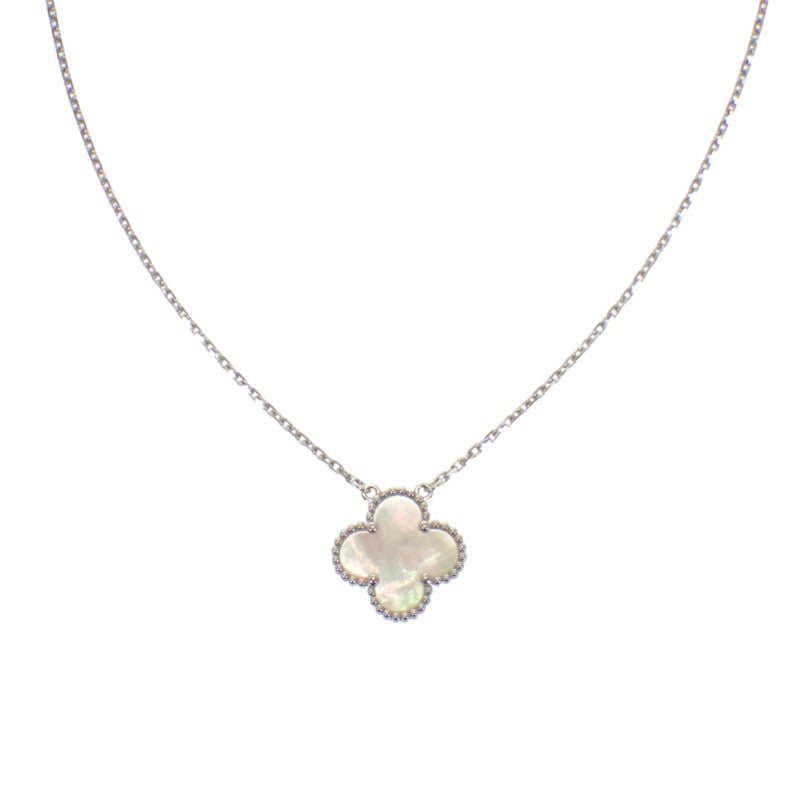 ヴァンクリーフ＆アーペル Van Cleef & Arpels ヴィンテージアルハンブラ VCARF48700 ネックレス K18ホワイトゴールド マザーオブパール レディース【中古】【Aランク】