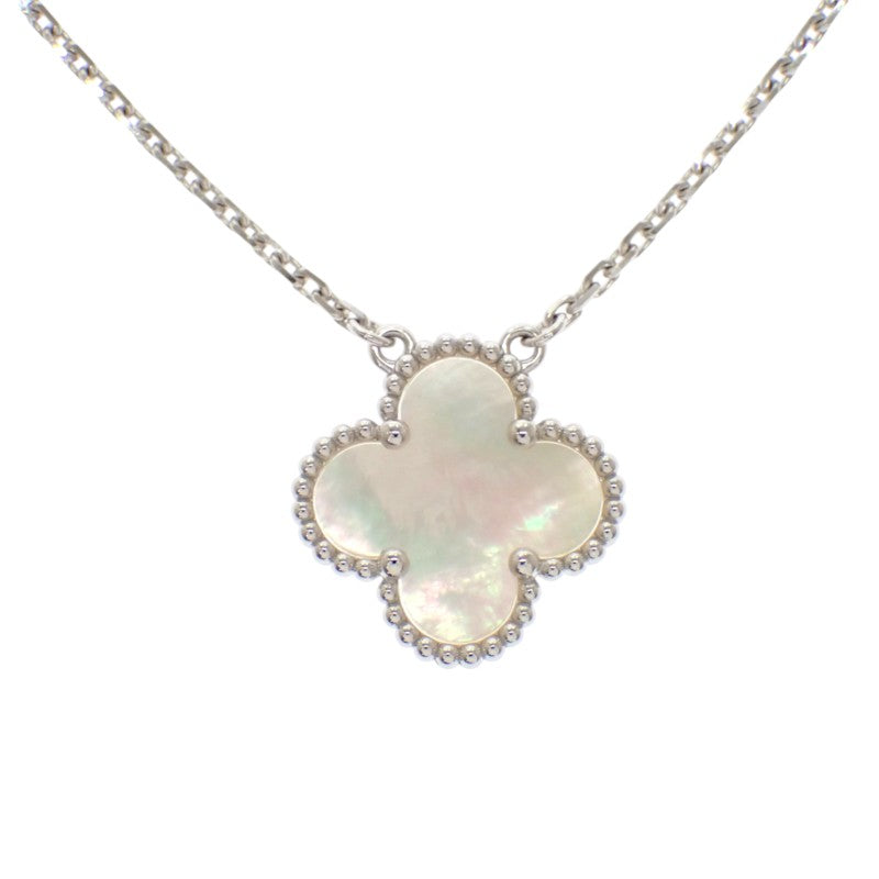 ヴァンクリーフ＆アーペル Van Cleef & Arpels ヴィンテージアルハンブラ VCARF48700 ネックレス K18ホワイトゴールド マザーオブパール レディース【中古】【Aランク】
