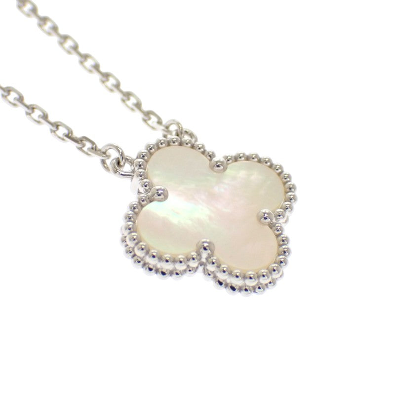 ヴァンクリーフ＆アーペル Van Cleef & Arpels ヴィンテージアルハンブラ VCARF48700 ネックレス K18ホワイトゴールド マザーオブパール レディース【中古】【Aランク】