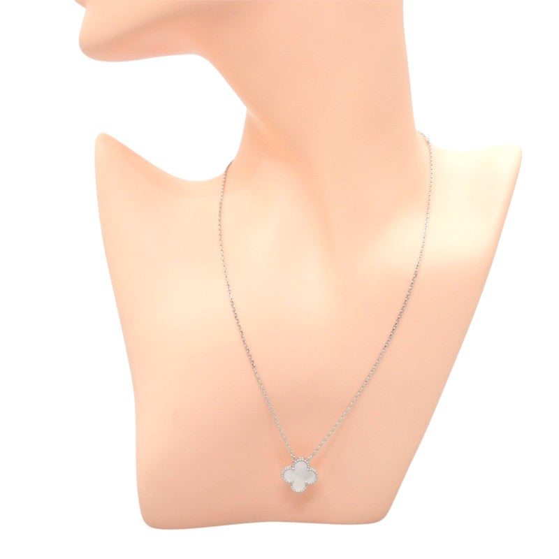 ヴァンクリーフ＆アーペル Van Cleef & Arpels ヴィンテージアルハンブラ VCARF48700 ネックレス K18ホワイトゴールド マザーオブパール レディース【中古】【Aランク】