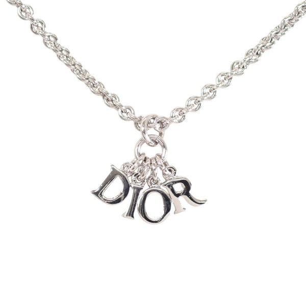 ディオール Dior ヴィンテージ ロゴ ネックレス メタル シルバー レディース【中古】【ABランク】