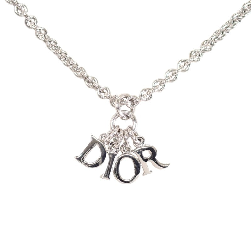 ディオール Dior ヴィンテージ ロゴ ネックレス メタル シルバー レディース【中古】【ABランク】