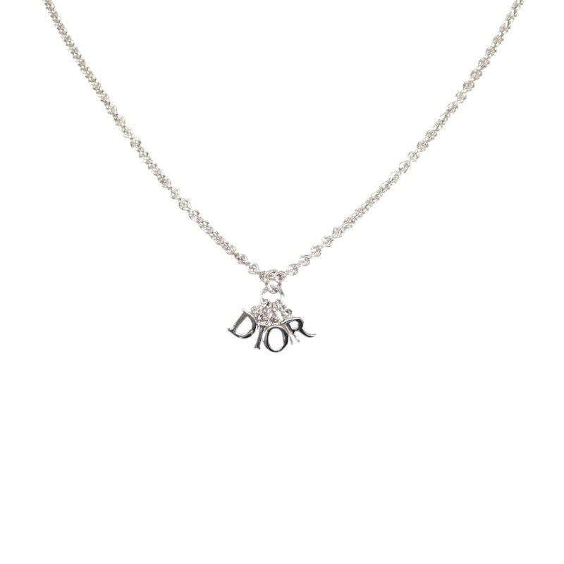 ディオール Dior ヴィンテージ ロゴ ネックレス メタル シルバー レディース【中古】【ABランク】