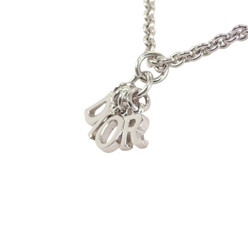 ディオール Dior ヴィンテージ ロゴ ネックレス メタル シルバー レディース【中古】【ABランク】