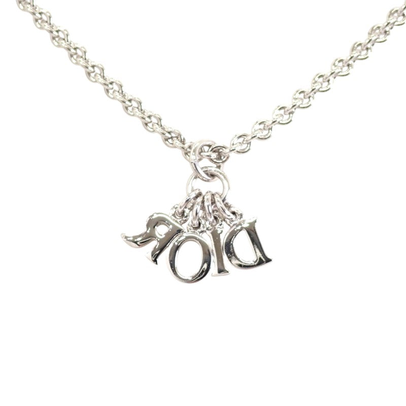 ディオール Dior ヴィンテージ ロゴ ネックレス メタル シルバー レディース【中古】【ABランク】