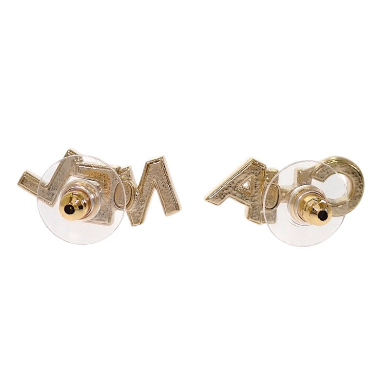 シャネル CHANEL アルファベット ロゴ A21V刻印 AB4766 ピアス メタル クリスタル ゴールド レディース【中古】【Aランク】
