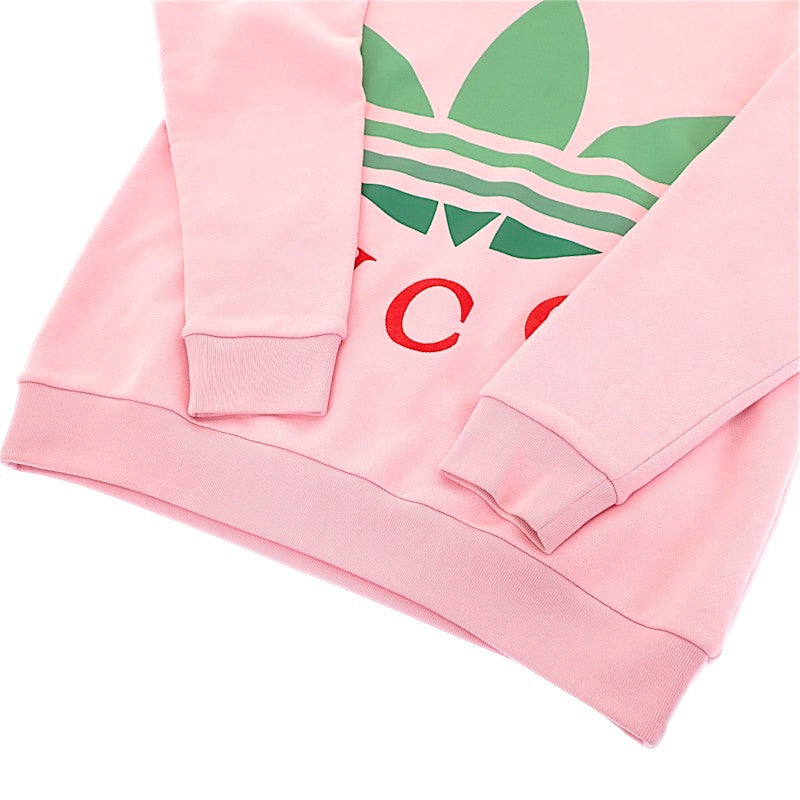 グッチ GUCCI GUCCI × adidas コットンジャージー スウェット S 721361 スウェット コットン ピンク メンズ ユニセックス【中古】【Aランク】