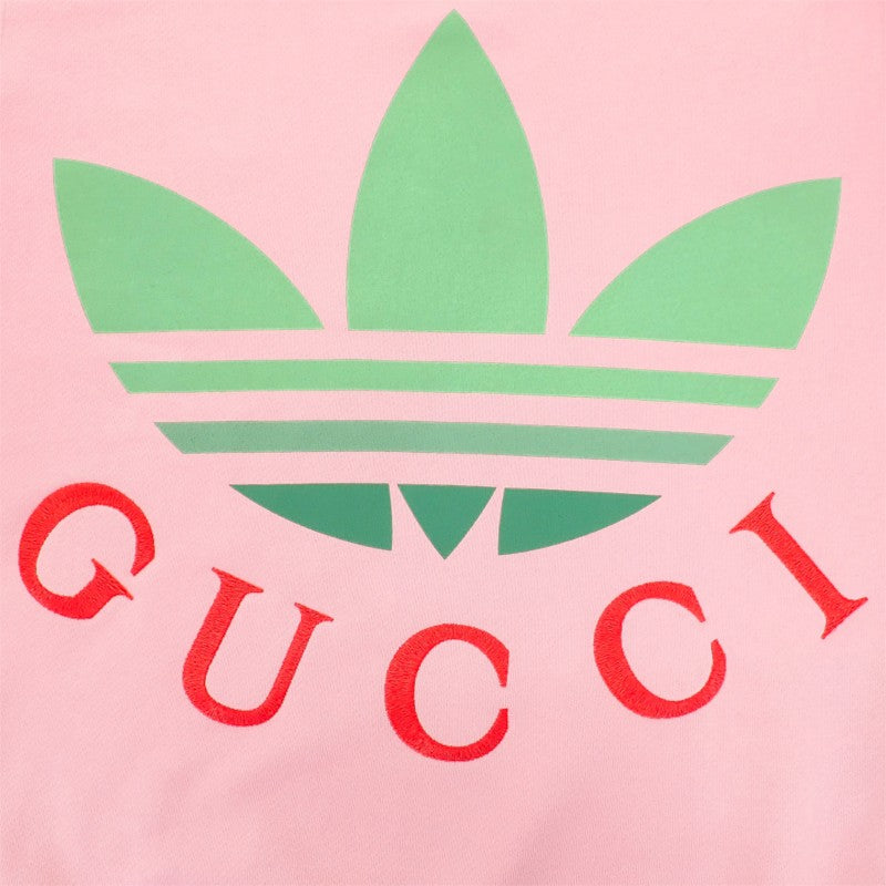 グッチ GUCCI GUCCI × adidas コットンジャージー スウェット S 721361 スウェット コットン ピンク メンズ ユニセックス【中古】【Aランク】