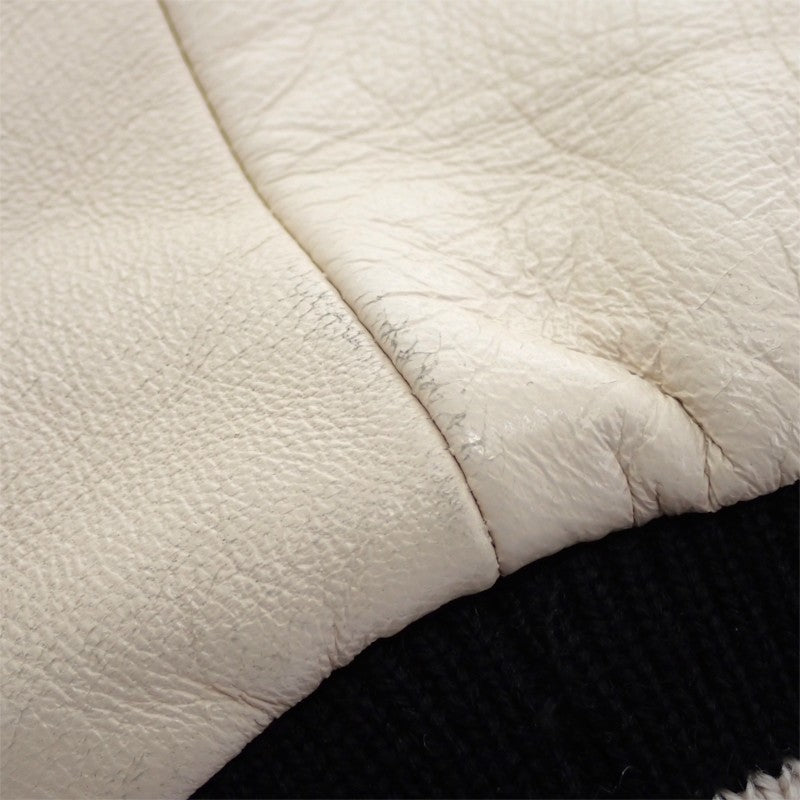 セリーヌ CELINE クラシック ウール テディジャケット M 2V56D896C.38NO スタジャン ウール ラムスキン ブラック メンズ【中古】【ABランク】
