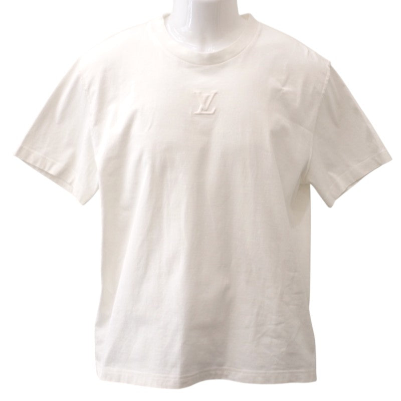 ルイヴィトン LOUIS VUITTON エンボスLV L 1AA5E0 半袖Ｔシャツ コットン ホワイト ブロンオプティーク メンズ【中古】【Aランク】