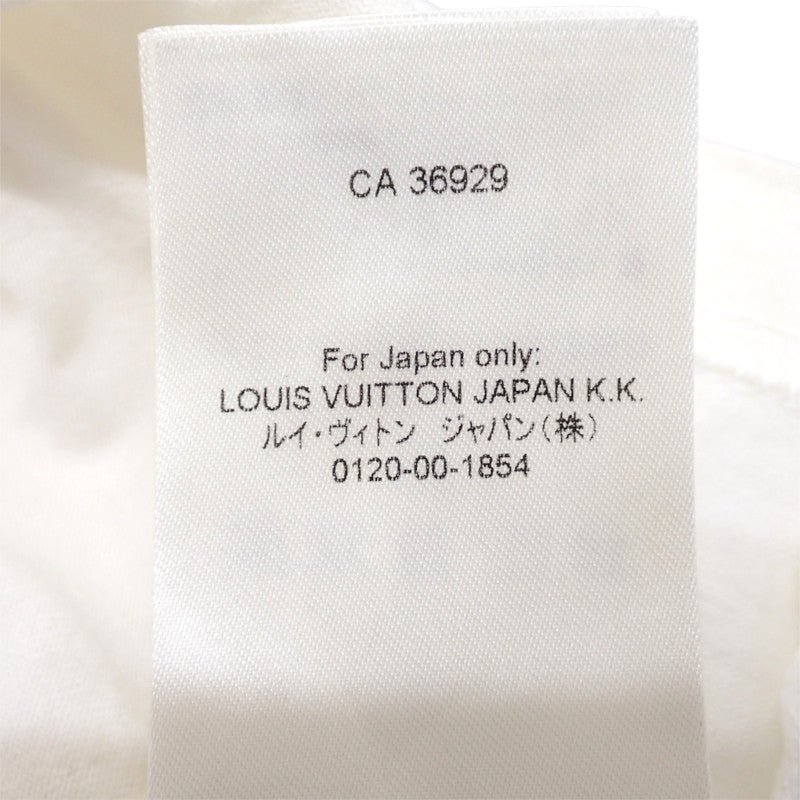 ルイヴィトン LOUIS VUITTON エンボスLV L 1AA5E0 半袖Ｔシャツ コットン ホワイト ブロンオプティーク メンズ【中古】【Aランク】