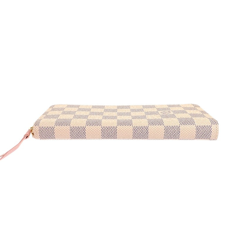 ルイヴィトン LOUIS VUITTON ポルトフォイユ・クレマンス N61264 長財布 ダミエアズールキャンバス ホワイト ゴールド金具 レディース【中古】【Sランク】