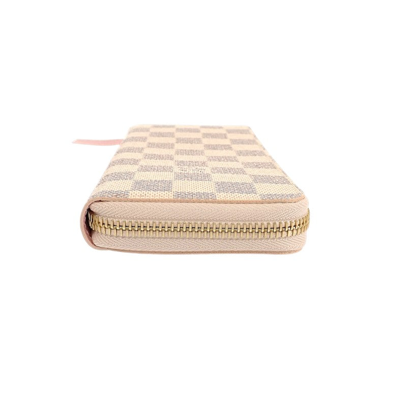 ルイヴィトン LOUIS VUITTON ポルトフォイユ・クレマンス N61264 長財布 ダミエアズールキャンバス ホワイト ゴールド金具 レディース【中古】【Sランク】