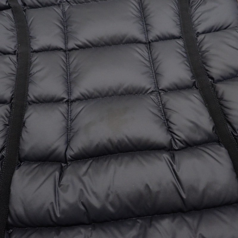 モンクレール MONCLER HERMINE エルミンヌ ロングダウンコート 0 E20934930005 53048 ダウンジャケット ナイロン ダウン90%/フェザー10％ ネイビー レディース【中古】【ABランク】