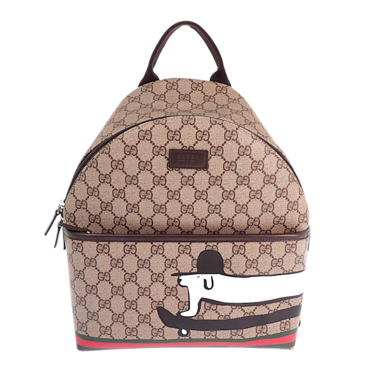 グッチ GUCCI GUCCI × Euan Roberts GG チルドレンズ ドッグ プリント バックパック 782708 リュック・デイパック PU ベージュ レディース キッズ【中古】【Aランク】