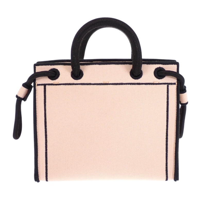 フェンディ FENDI ローマショッパートート ショルダー ミニ 8BH380 2WAYバッグ キャンバス ピンク ゴールド金具 レディース【中古】【Aランク】
