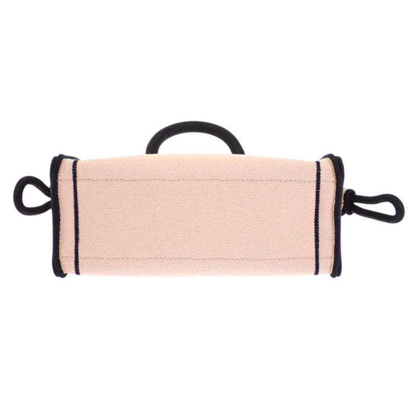 フェンディ FENDI ローマショッパートート ショルダー ミニ 8BH380 2WAYバッグ キャンバス ピンク ゴールド金具 レディース【中古】【Aランク】