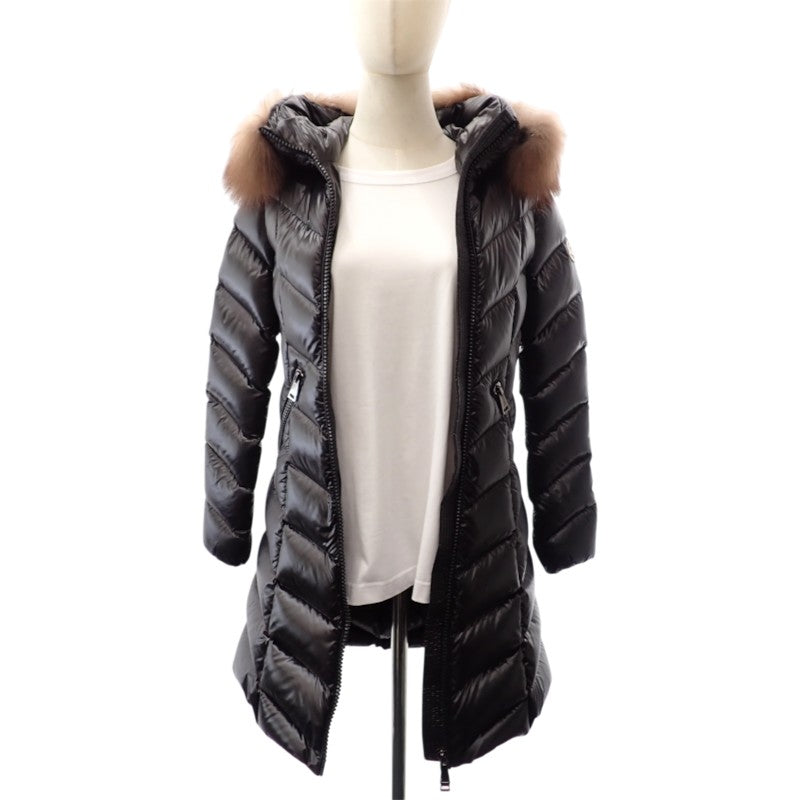 モンクレール MONCLER FULMARUS ロング I20931C00038_C0065 ダウンジャケット ナイロン フォックスファー ブラック 00 レディース【中古】【Aランク】