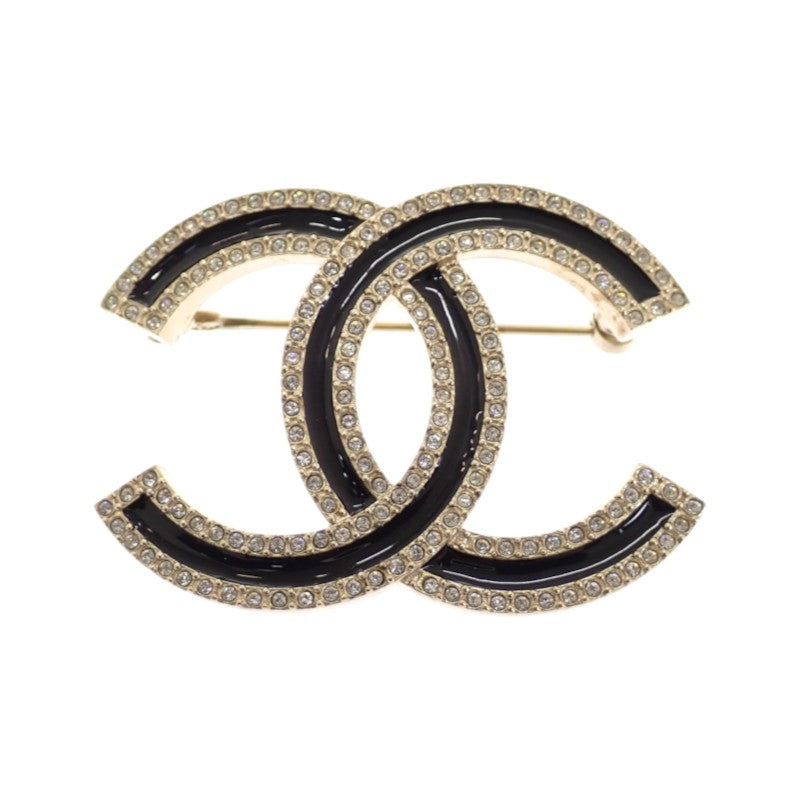 シャネル CHANEL ココマーク C23K ブローチ メタル クリスタル