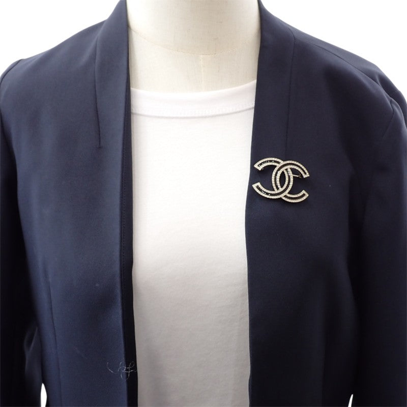 シャネル CHANEL ココマーク C23K ブローチ メタル クリスタル ゴールド ブラック レディース【中古】【Aランク】