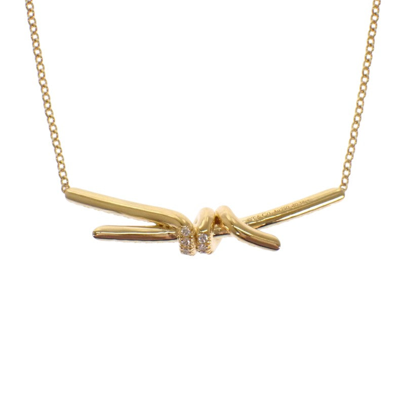 ティファニー TIFFANY&Co. ノット 70300370 ネックレス K18イエローゴールド ダイヤモンド レディース【中古】【Aランク】